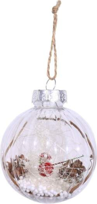 1 stk juledekorasjon rund julekule hengende jul