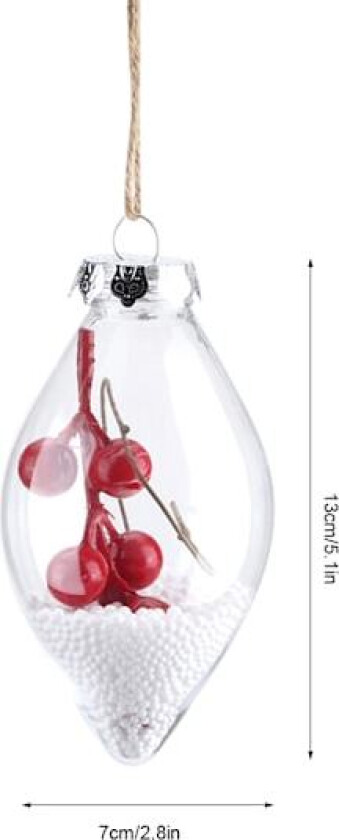 DIY Julekule Transparent Åpen Plast Hengepynt Hjemmedekor