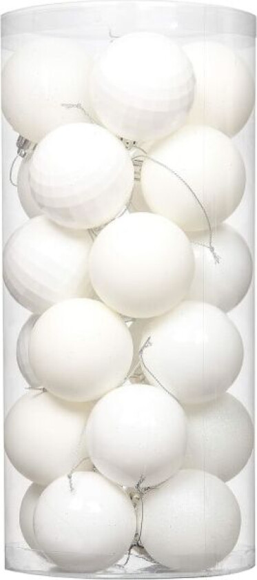 36 stk julekulepynt til juletreet, knusesikre julekulepynt til å henge på juletreet