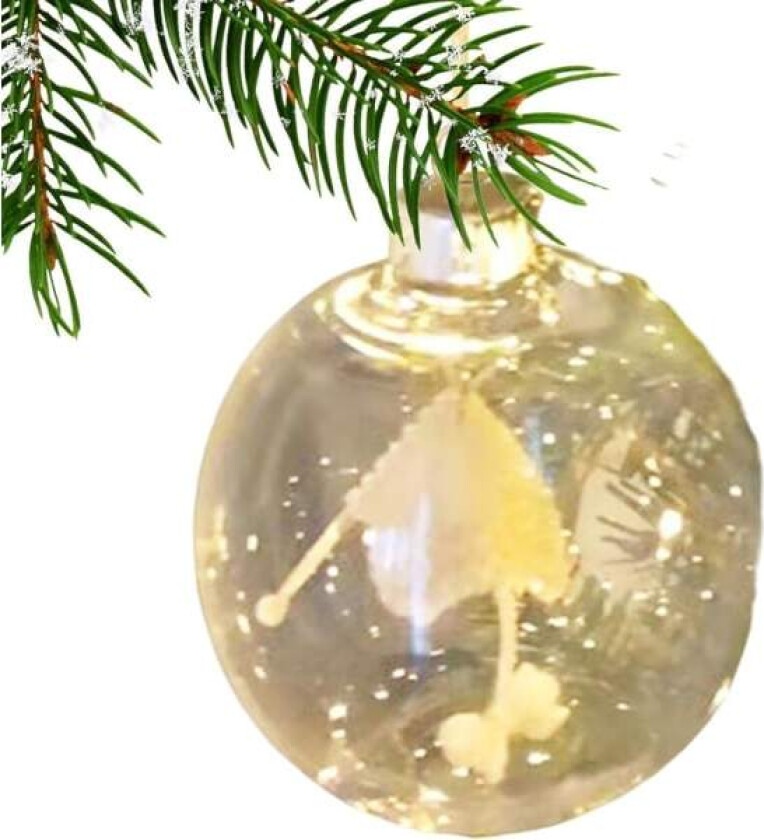 Strikkede Julekulepynt - Strikking og Hekling Dekorativ Julekulepynt med Hengende Ring - Vinterfest Veggpynt Kuler for Hjemmet, C