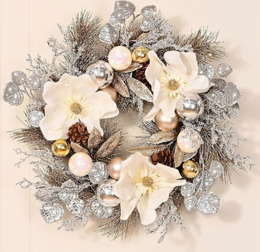 Julekrans - Julekranser til inngangsdøren med lys, 18 tommer