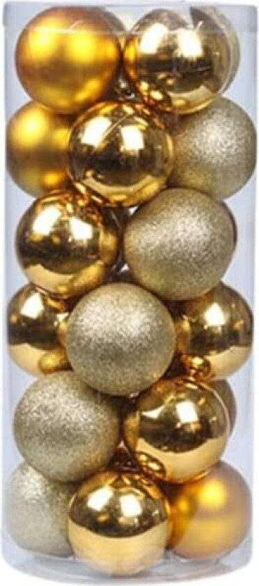24 stk julekulepynt, julekuler, balldekorasjoner til bursdagsfest bryllup, gull