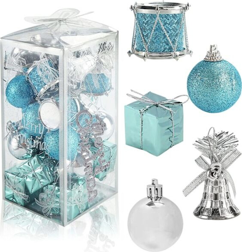 32 stk julekulepynt, julepynt til juletre