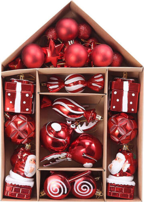 Juledekor Julekule Ornamenter Juletrepynt, 2,36 Tommers Julekuler Ornamenter Til Julepynt Juletre Skjørt Hjemmefest Feriedekor