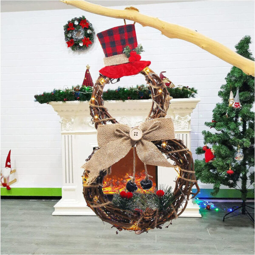 Julekrans, juledekorasjonskrans, LED julekrans