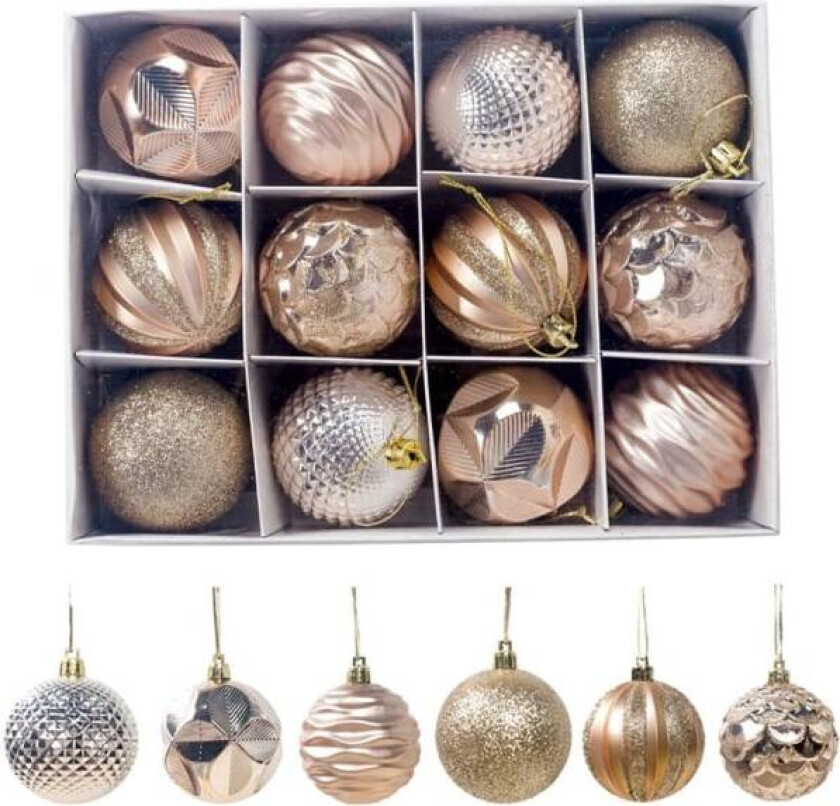 Julekuler Ornamenter, Julepynt Baubles Ornamenter, Jul