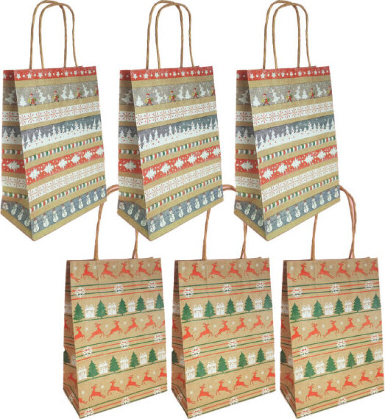Håndholdt gavepose med julestil