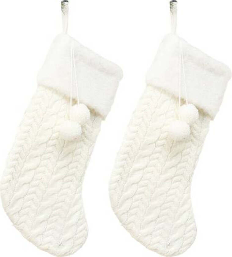 2 stk strikkede julekuler, strikkede julekuler med P