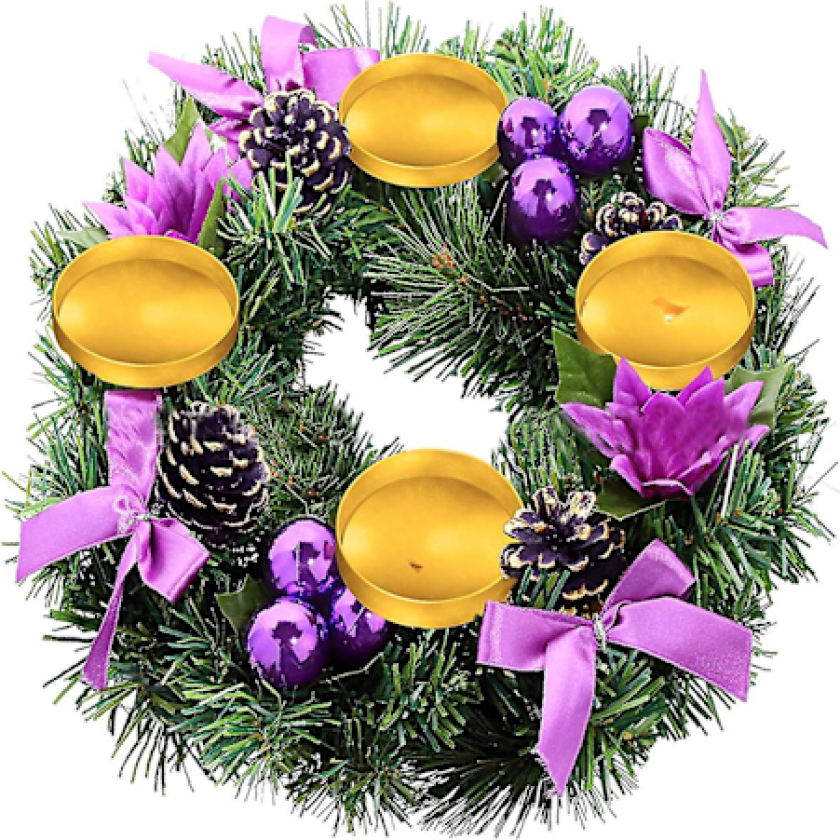 Julekrans, Lilla Bånd Adventslysestativ Juleadventsenterstykke For Hjem Kirke A