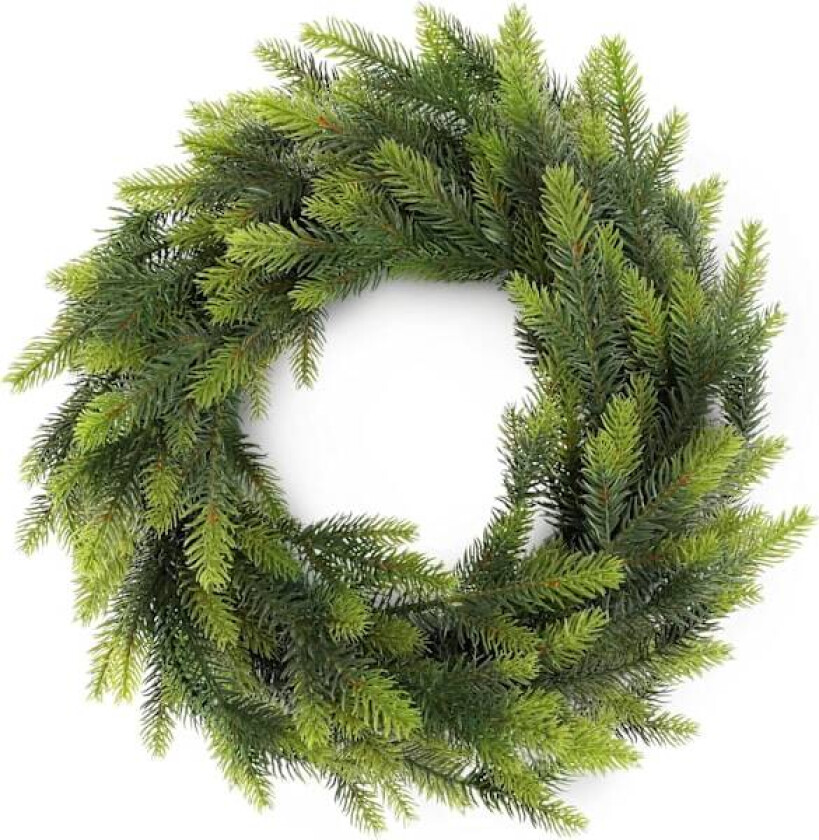 Julekrans laget av PE-plast, julekrans til døren, adventskrans, dørkrans til jul, kunstig grankrans, tablettkrans Eva 45 cm