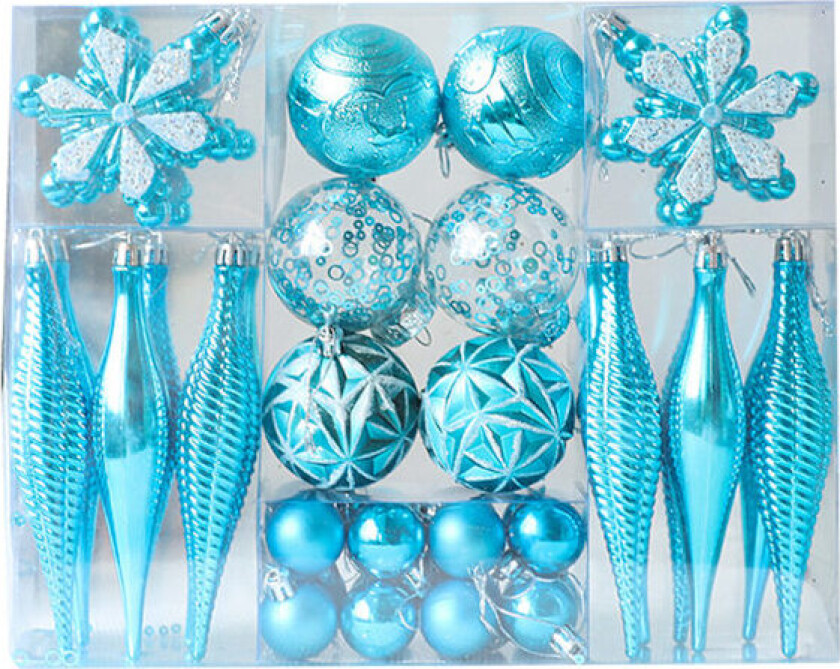 Julepyntsett, Uknuselige Julekuler i Bulk, Tradisjonelle Hengende Pynt til Juletreet