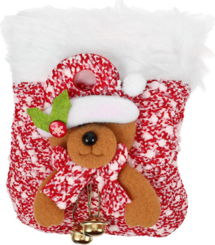 Julegavepose gaveemballasjepose juleemballasjepose feriefestpose gavepose (16.00X15.00X2.00CM, hvit)