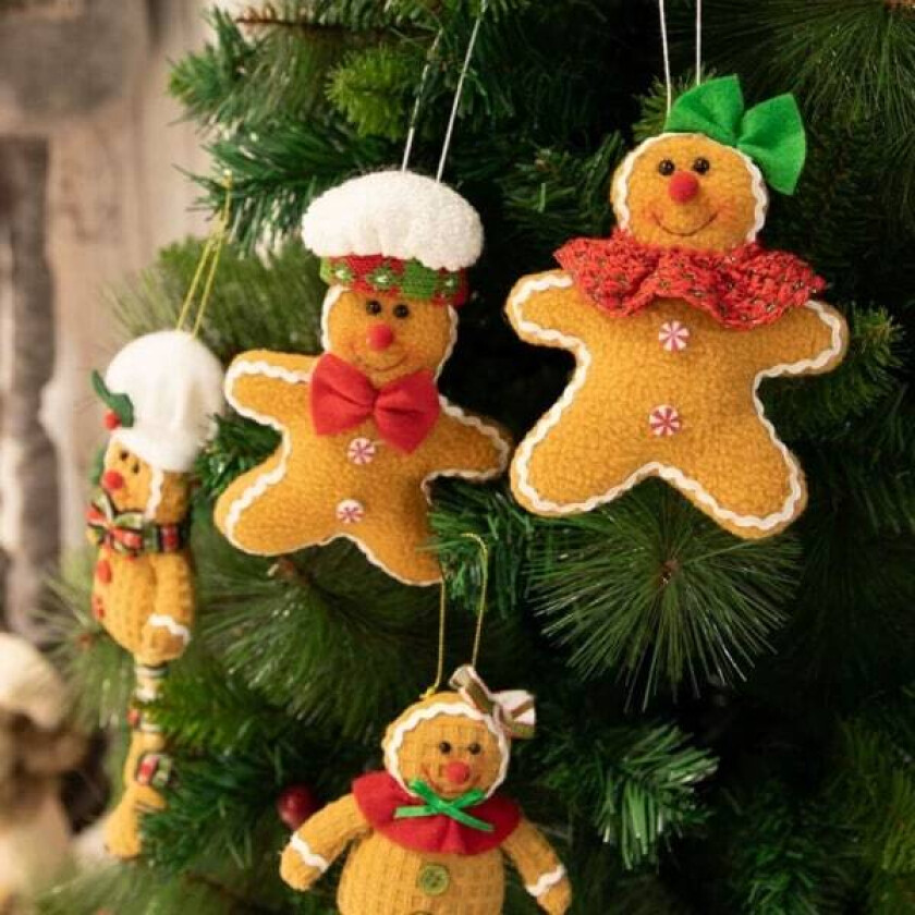 Klassiske pepperkakepynt til juletreet, julekrans