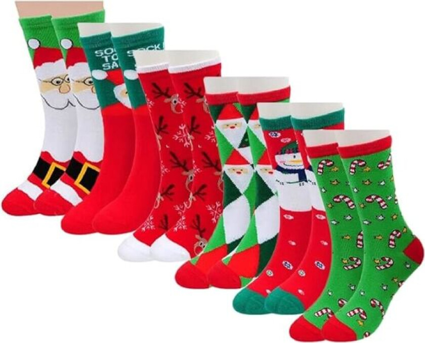 Jule sokker damer morsomme festlige crew casual sokker unisex bomull varme morsomme ferie voksen nyhet sokk