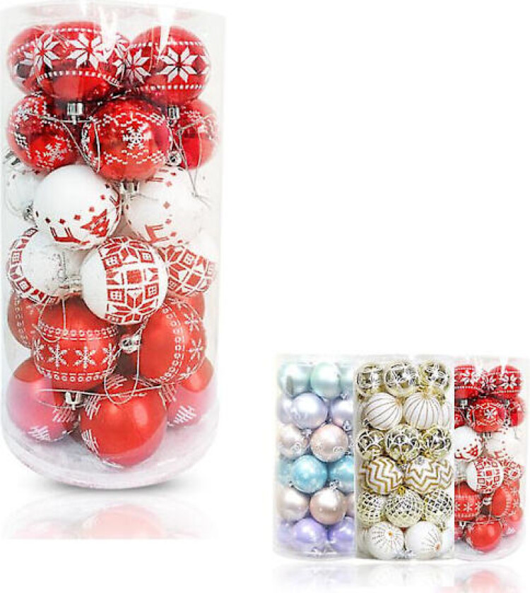 30 stk Julekulepynt 6cm Julekulepynt red