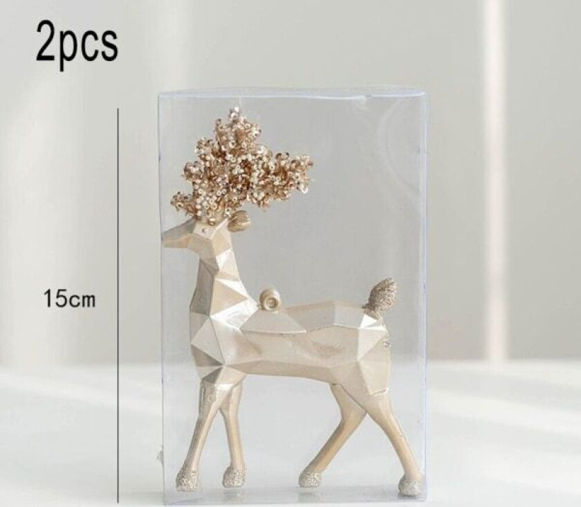 (2 stk hjort)Julekulepynt til juletre, dekorasjon til juletre