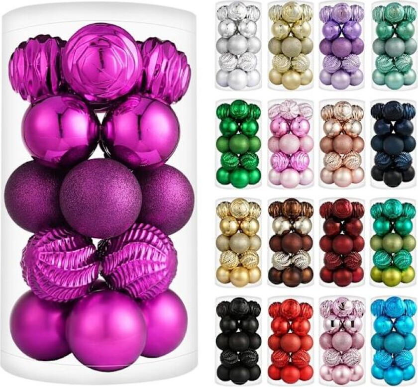 20 stk julekuler ornamenter - knusebestandige store hengende ball dekorative