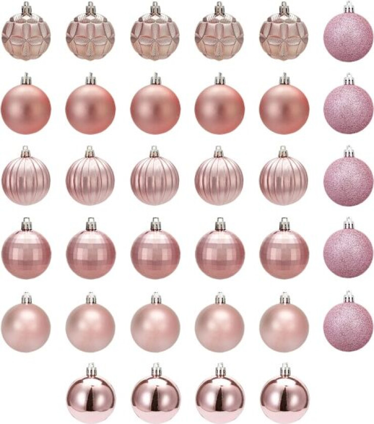 Julekuler i plast, ubruddbar, hengende dekorasjoner til juletreet, pynt til krans