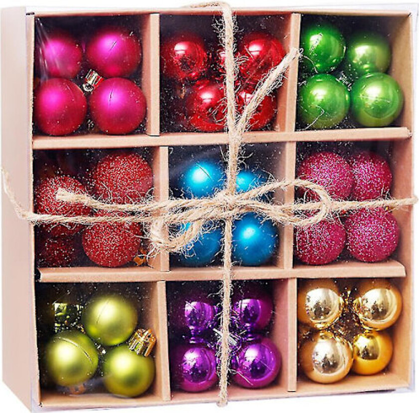 Julekuler 99 stk Juletrærpynt Ornamenter Til Julen, Fargerike