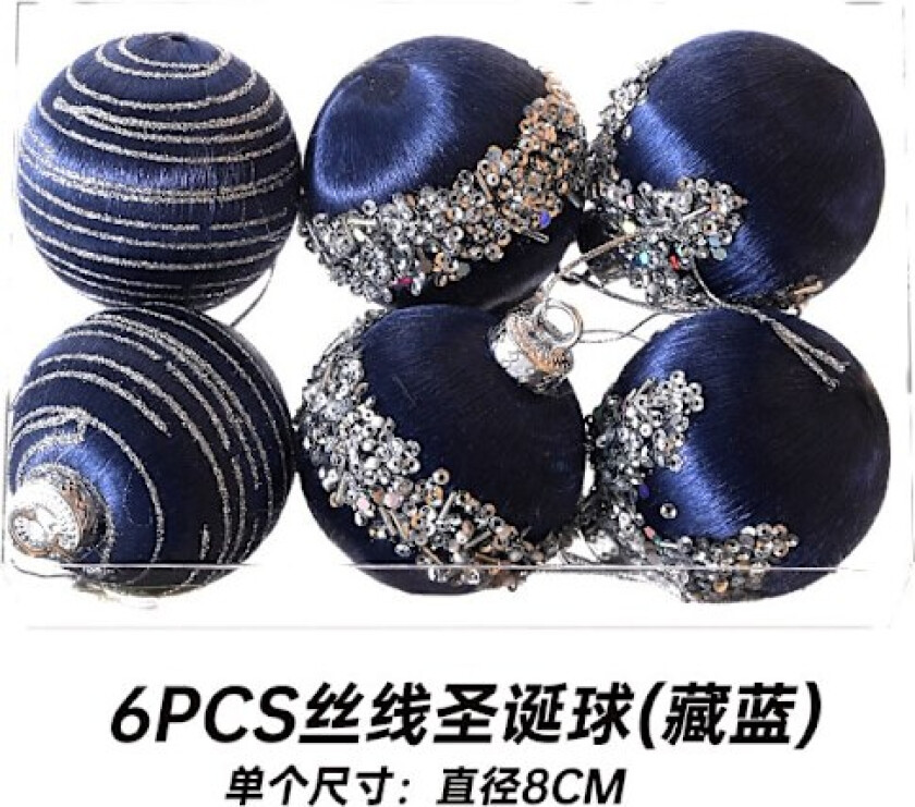 Julekuler Juletrærpynt Fargerike Kuler Henger Julemateriale Tilbehør DIY Julepynt A