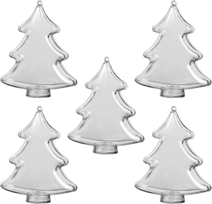 5 gjennomsiktige julekule