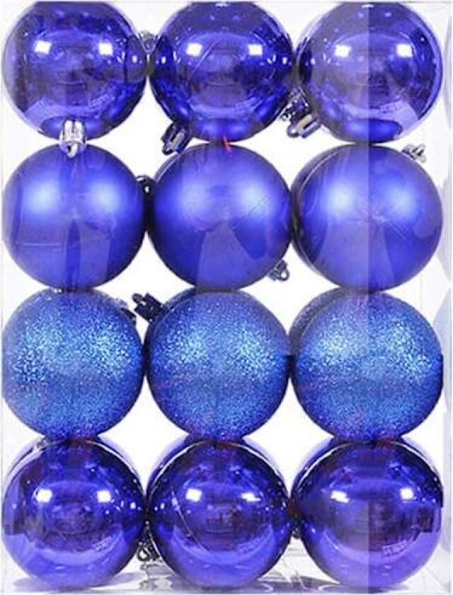 Julepynt Juletrepynt Julekuler 24 Hengende Pynt Juleplastkuler Galvanisering Pynt Hengende De blue