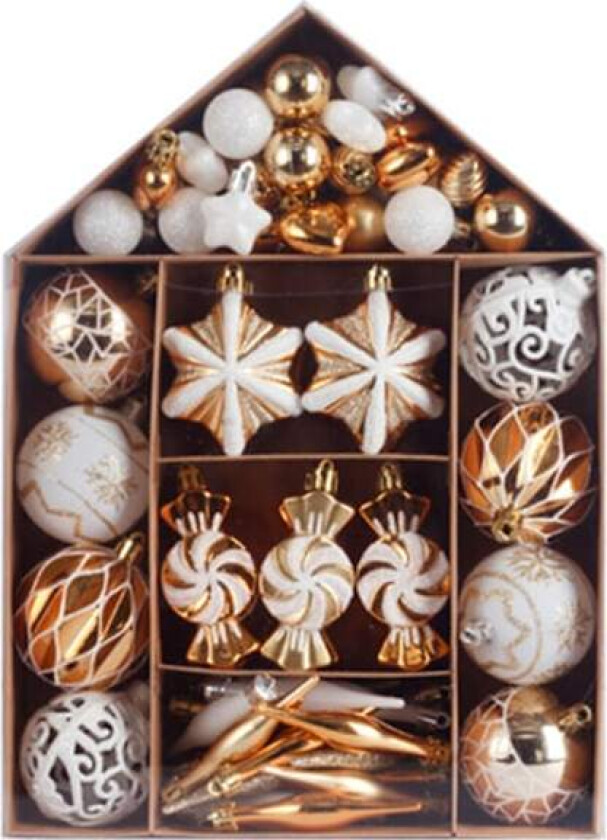 Julekule ornament sett