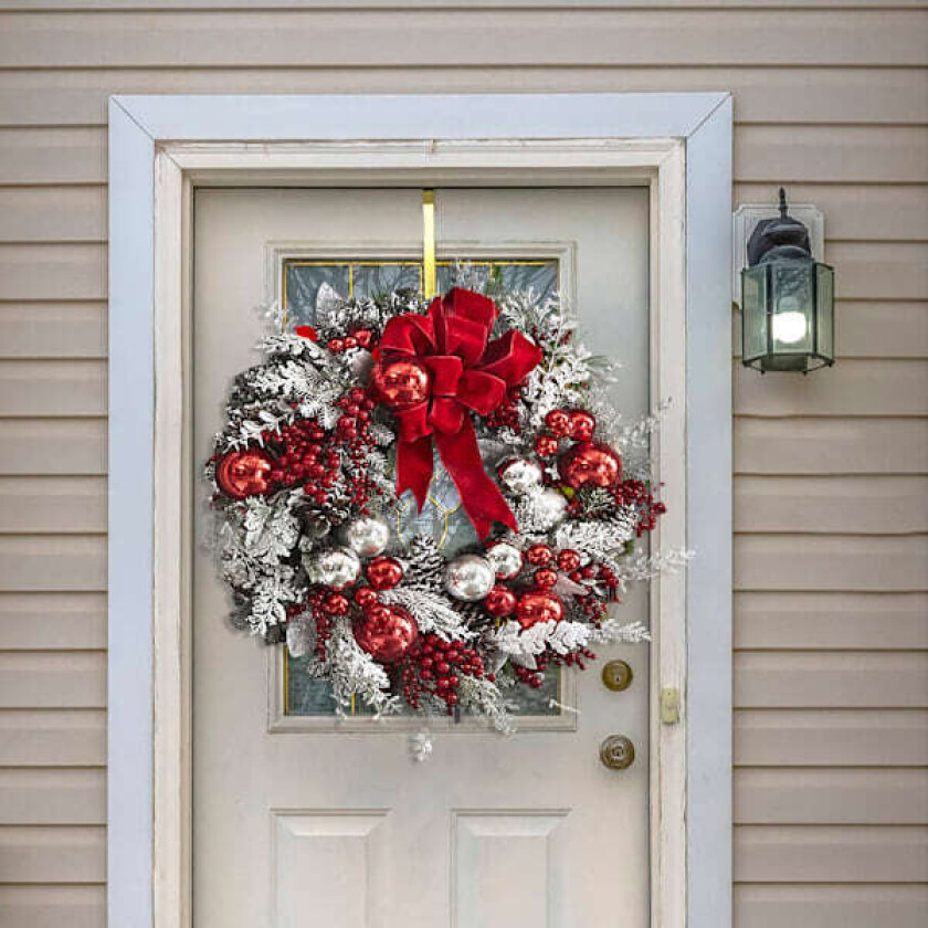 40cm Julekrans Dørdekorasjoner God Jul Hjemmedekor 2021 Godt Nytt År Hengende Smykker