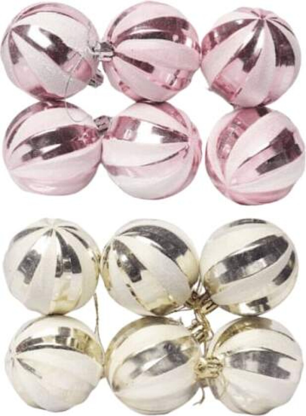 Håndmalte Julekuler, 6 cm, Juletrepynt, Juledekorasjon Stil 2