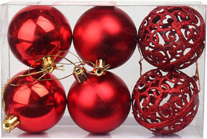 6 stk Rose Gull Julekulepynt Juletrær Ornamenter Hjem Jul Hengeanheng Nyttårsfest Feriedekorasjon Gave