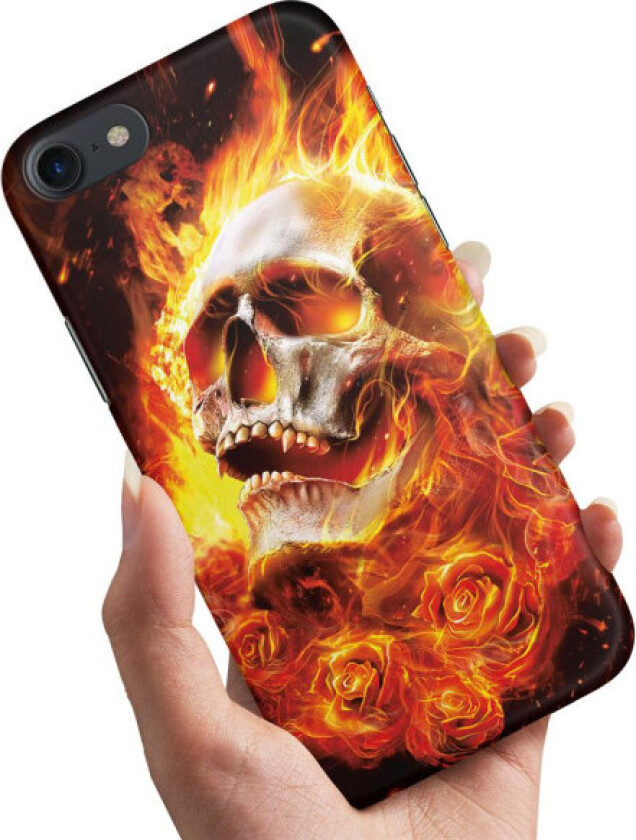 iPhone 7/8/SE - Deksel/Mobildeksel Burning Skull