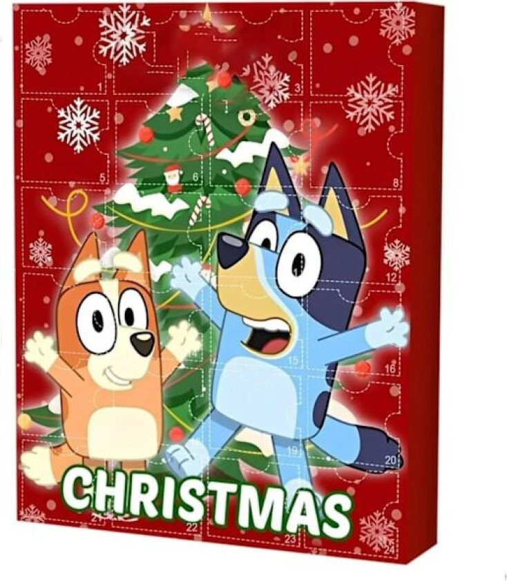2024 Anime Merry Christmas Adventskalender Lekefigur Cartoon Søt Advent Figur Leksaker Jul Nedtelling Jul Barn Gaver (Bluey Hund Blind Box Type B) Bluey Dog Blind Box Type B