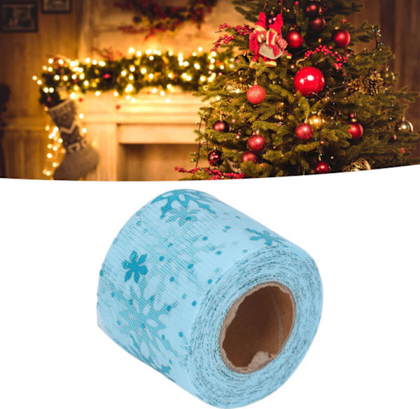 4 stk snøfnugg bånd 25 meter jule stil levende glans mye brukt gavebånd for fest bryllupsdekorasjon