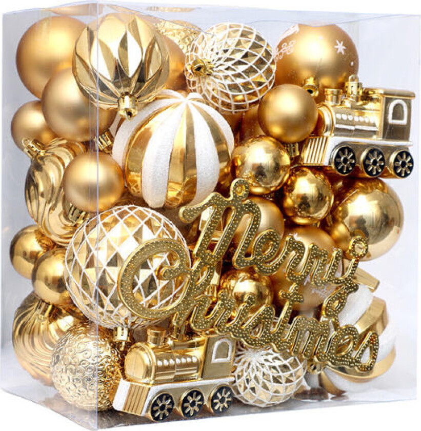 65 stk Julekuler Ornamenter, Malte Knusefrie Festlige