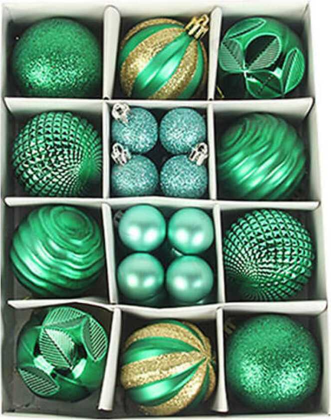 Julekuler Ornament - 60mm/30mm Knusesikker Uregelmessig Xma