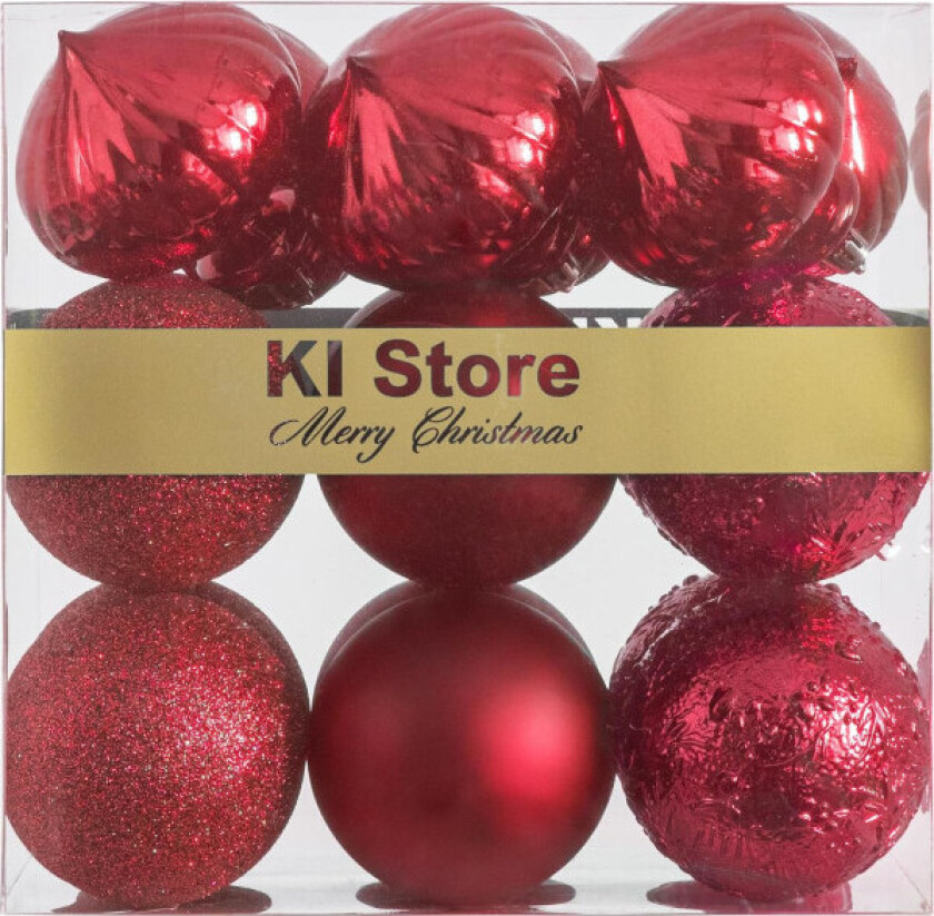 Julekuler 80mm Juletrepynt Ornamenter 18 stk. Knusefrie Kuler til Jul Halloween Hengende Dekorativ Festival