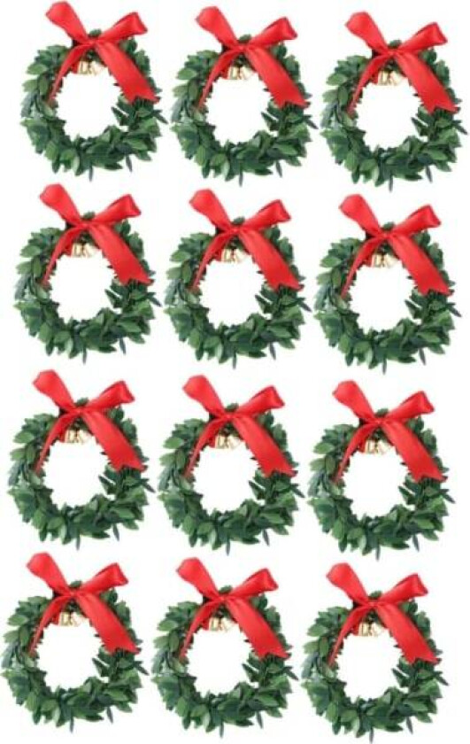 12 stykker julekrans utendørs krans plantegarland jul