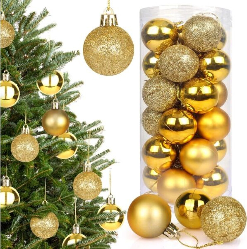 Julekuler, Juletrærkule Sett med 24 Stykker 4CM DXGHC