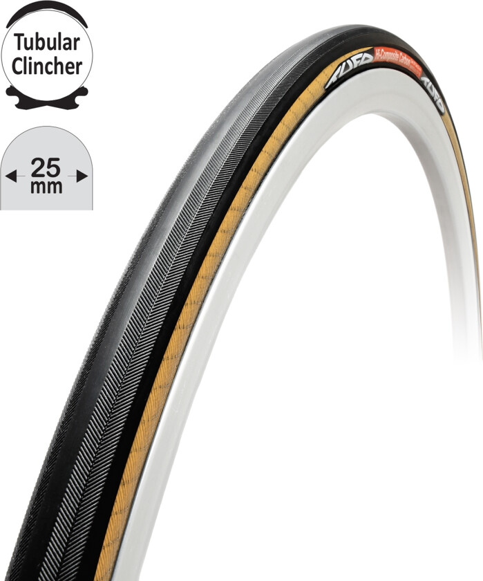 C Hi-Composite Carbon (HICC) Tubularsykkeldekk til alm. hjul 700x25c