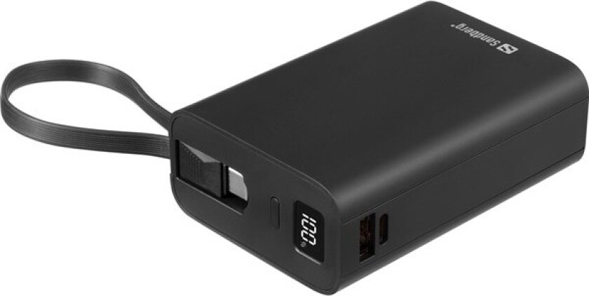 Powerbank 20000 PD20W Connect Nødlader - Svart - 20000 mAh