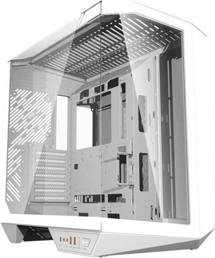 DY470 computer case without fans (white) - Kabinett - Miditower - Hvit