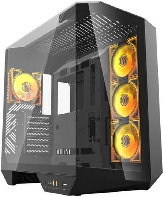 Computer Case DY470 4 fans (black) - Kabinett - Miditower - Svart