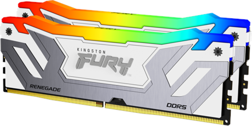 FURY Renegade RGB DDR5-8400 - 48GB - CUDIMM for Intel - CL40 - Dual Channel (2 pcs) - Intel XMP - Hvit med RGB