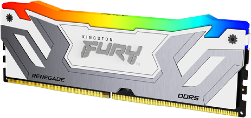 FURY Renegade RGB DDR5-8400 - 24GB - CUDIMM for Intel - CL40 - Single Channel (1 pcs) - Intel XMP - Hvit med RGB