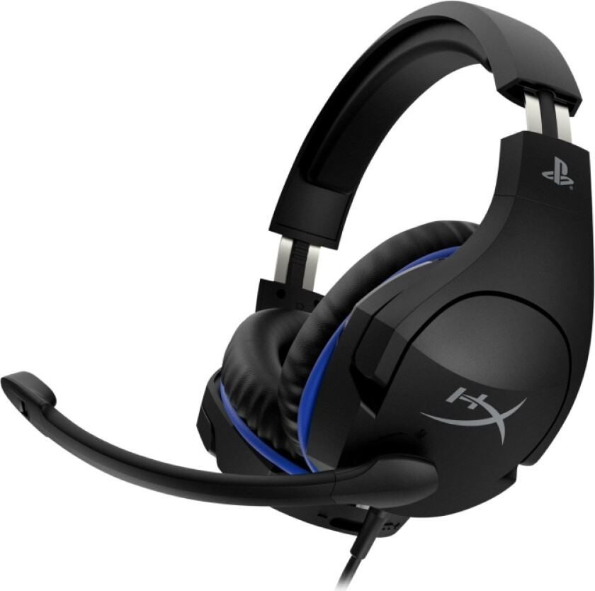 Hyperx Cloud Stinger Ps4 - Headset - Fuld Størrelse - Kabling - 3,5 Mm Jackstik - Sort & Blå