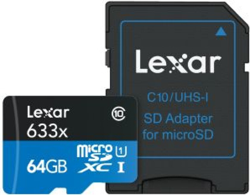 Lexar High Performance - 64 Gb - A1 / Video Class V30 / Uhs-I U3 / Class10 MicroSdxc Uhs-I