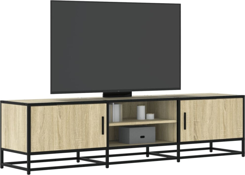 TV-benk sonoma eik 160x35x41 cm konstruert tre og metall