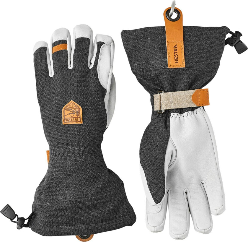 Hestra Army Leather Patrol Gauntlet, Skihansker, Charcoal