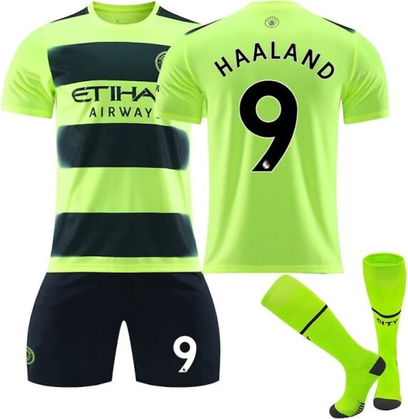 Haaland #9 skjorte Manchester City 22/23 Ny sesong fotballdrakt K V Kids 26(140-150CM)