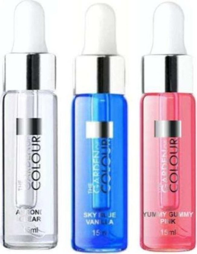3-pakning - Cuticle oil - Mandel, Vanilje, Tyggegummi - 15ml Multicolor